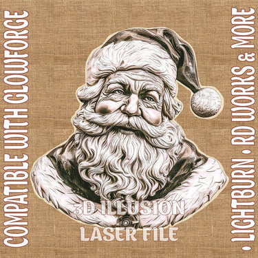 SANTA CLAUS 3d illusion & laser - ready files - 3DWave.us